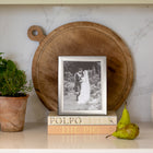 Sterling Silver Plain Photo Frame With Black Wood Back