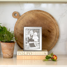 Sterling Silver Bead Photo Frame With Black Wood Back