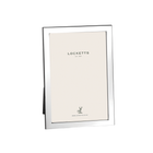 Sterling Silver Modern Flat Photo Frame With Wood Back