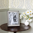 Sterling Silver Fluted Photo Frame With Wood Back