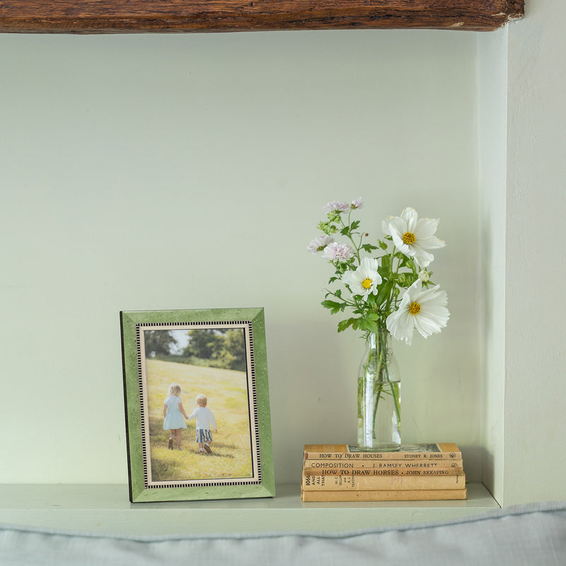 Green Chequered Inlay Photo Frame