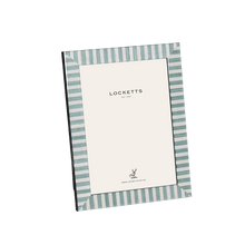 Aqua Pearl Striped Photo Frame