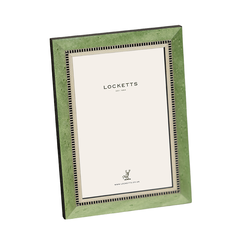 Green Chequered Inlay Photo Frame