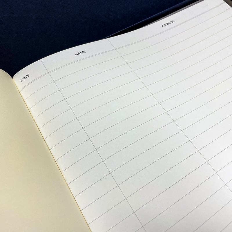 Luxury Leather Visitors Book 80 leaves Coco Brown Plain