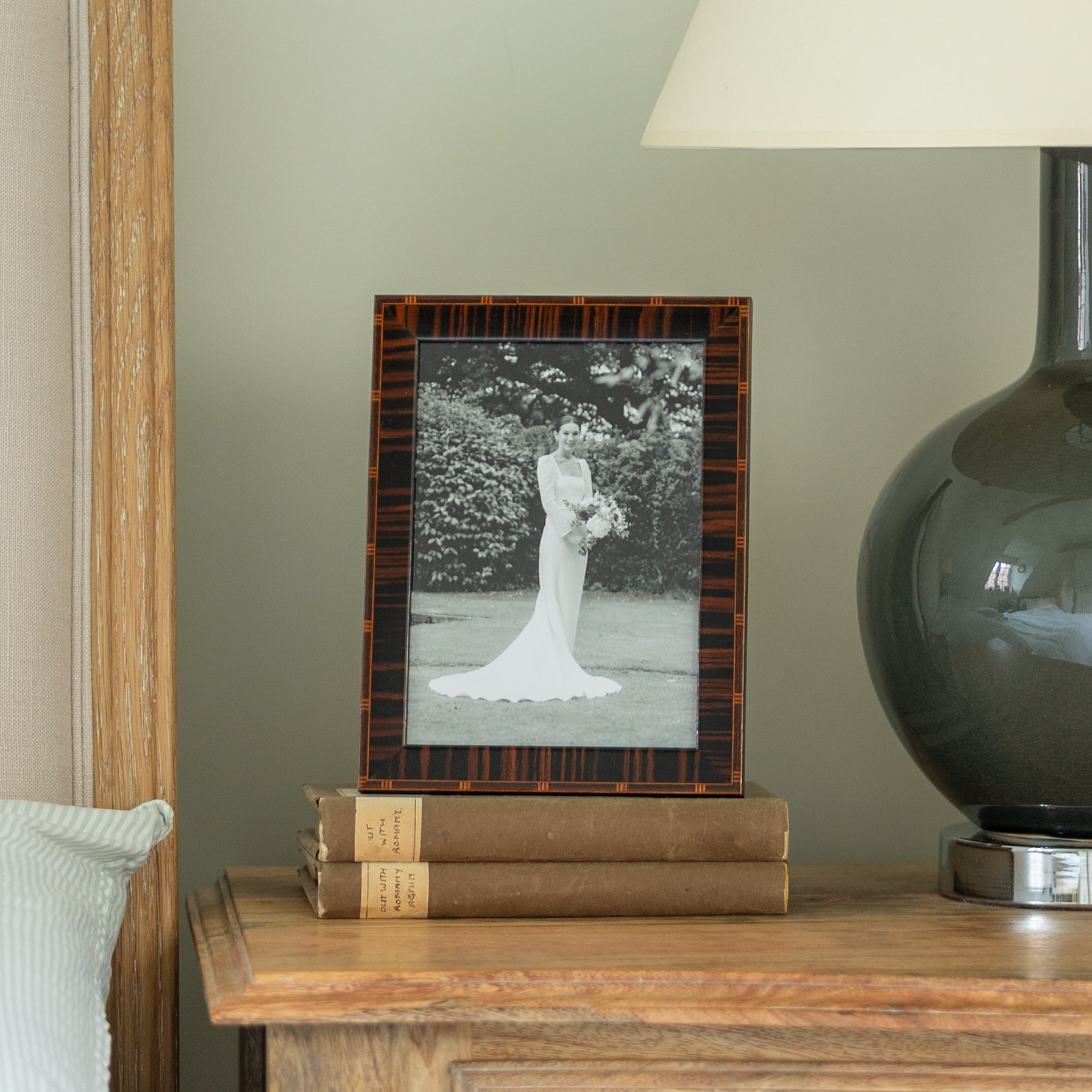 Inlaid Striped Ebony Photo Frame