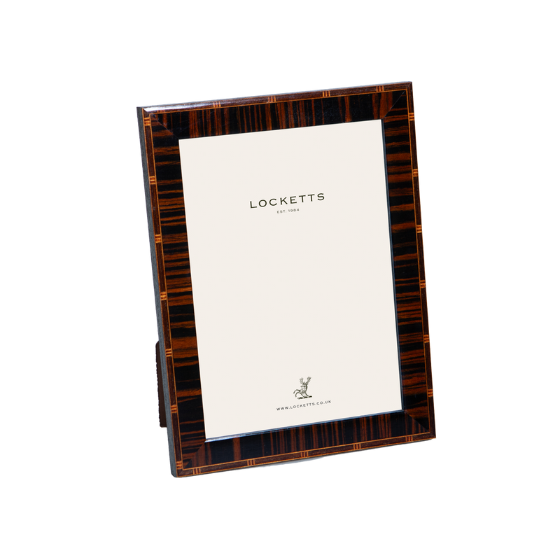 Inlaid Striped Ebony Photo Frame