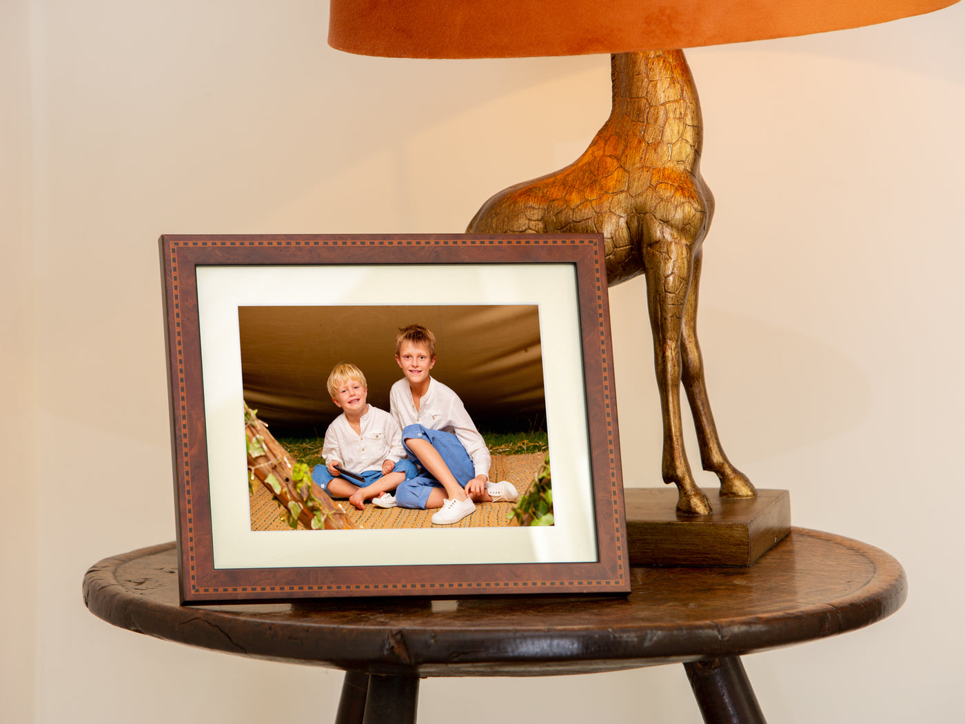 Inlaid Walnut Mounted Photo Frame