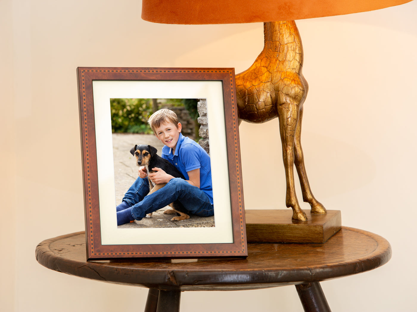 Inlaid Walnut Mounted Photo Frame