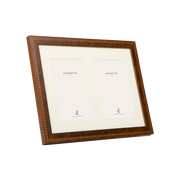 Inlaid Walnut Double Mounted Photo Frame