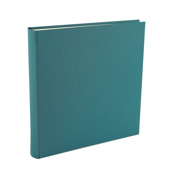 Large Square Linen Photo Album Teal