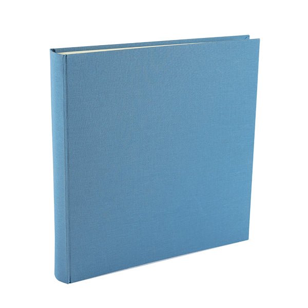 Large Square Linen Photo Album Pale Blue