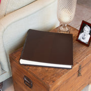 Large Leather Square Photo Album Brown
