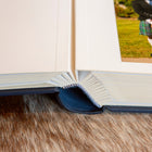 Large Leather Square Photo Album Blue