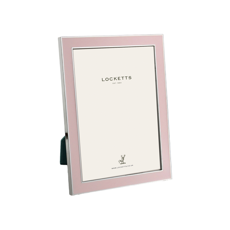 Light Pink Enamel Silver Frame