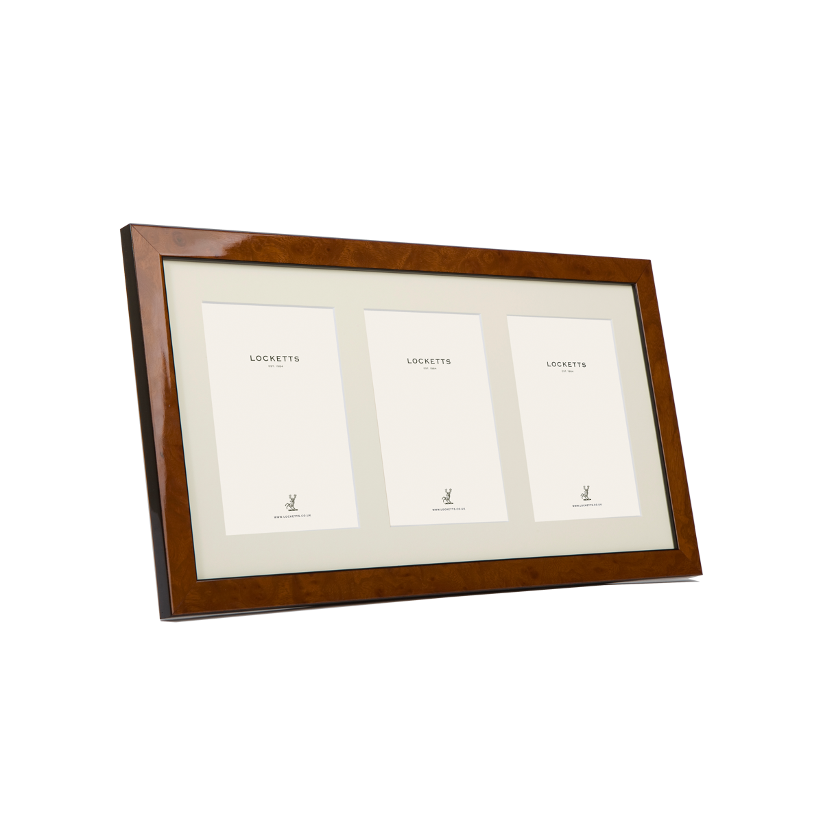 Maple Triple Mounted Medium Photo Frame
