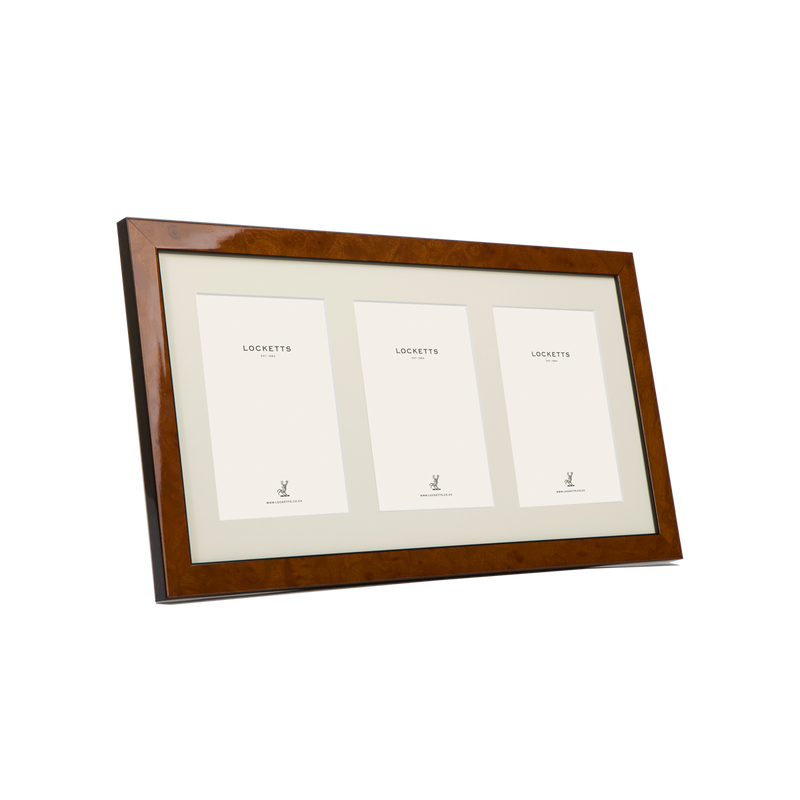 Maple Triple Mounted Medium Photo Frame