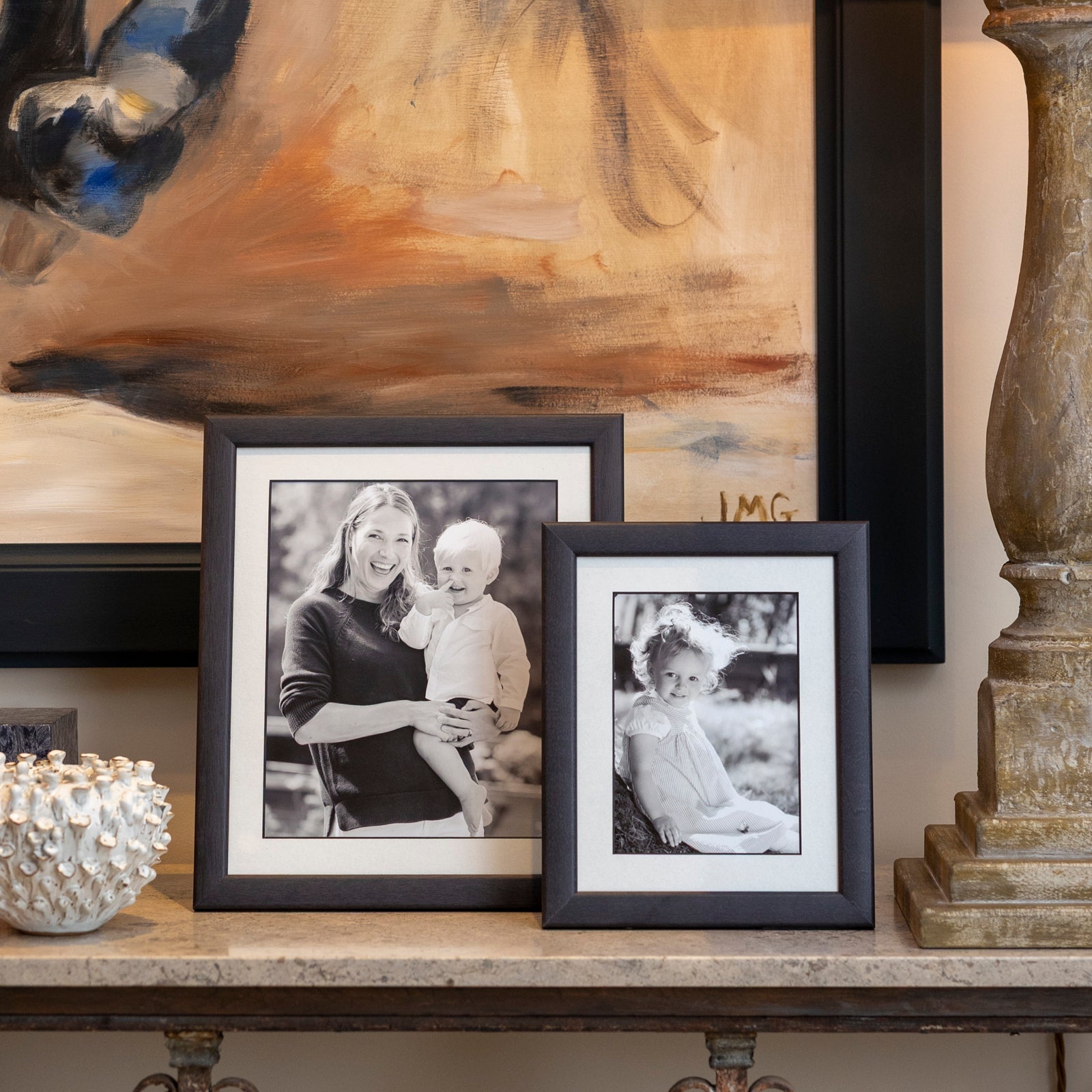 Contemporary Wooden Mounted Medium Photo Frame 8x6