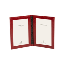 Moroccan Leather Double Travel Photo Frame