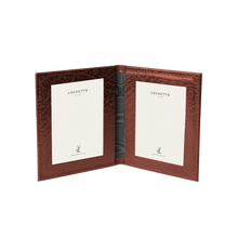 Moroccan Leather Double Travel Photo Frame