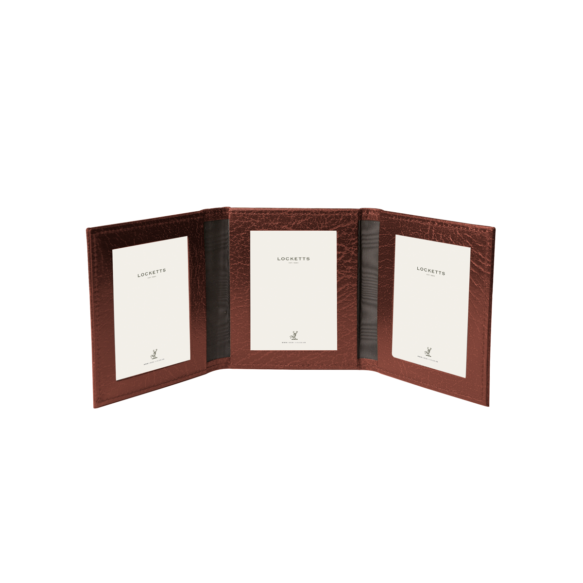 Moroccan Leather Triple Travel Photo Frame