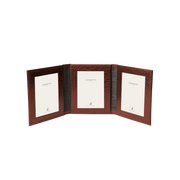 Moroccan Leather Triple Travel Photo Frame
