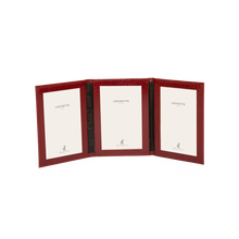 Moroccan Leather Triple Travel Photo Frame