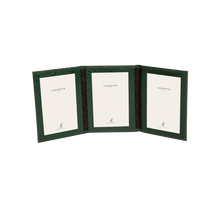 Moroccan Leather Triple Travel Photo Frame