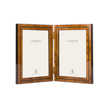 Green Inlay Double Hinged Photo Frame