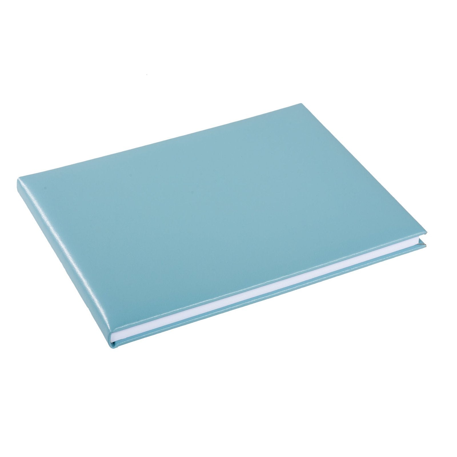 Tuscan Leather Visitors Book Pale Blue