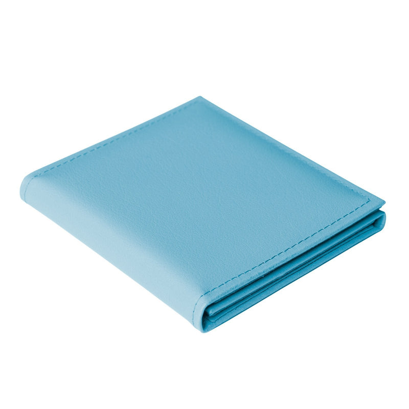 Tuscan Leather Triple Travel Photo Frame Pale Blue 4x3