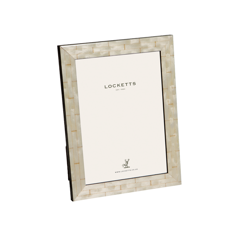 White Inlay Photo Frame
