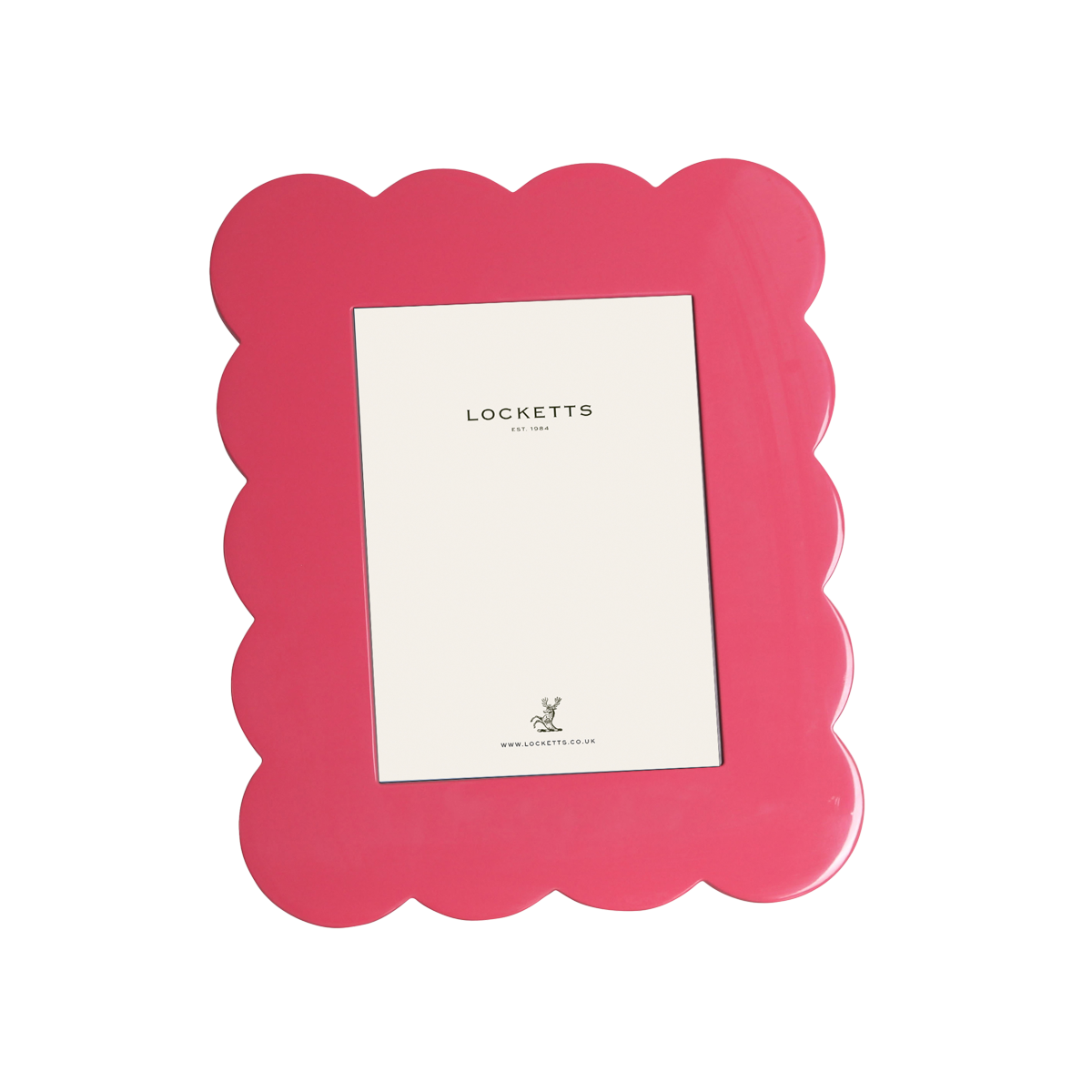 Pink Scalloped Lacquer Photo Frame