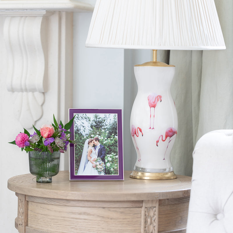 Plum Enamel Silver Frame