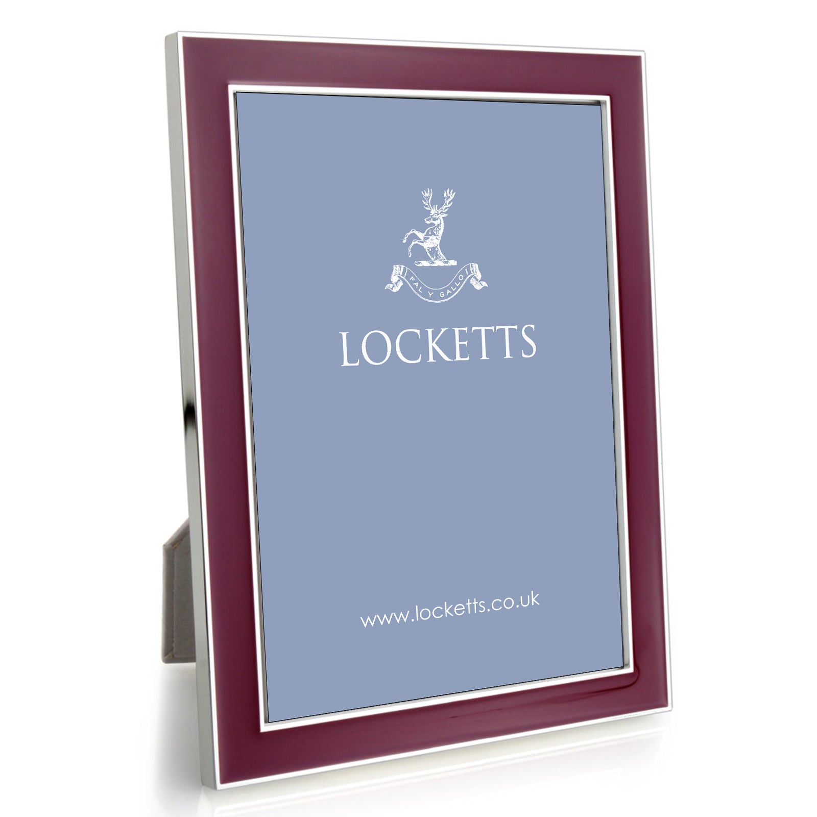 Plum Enamel Silver Frame
