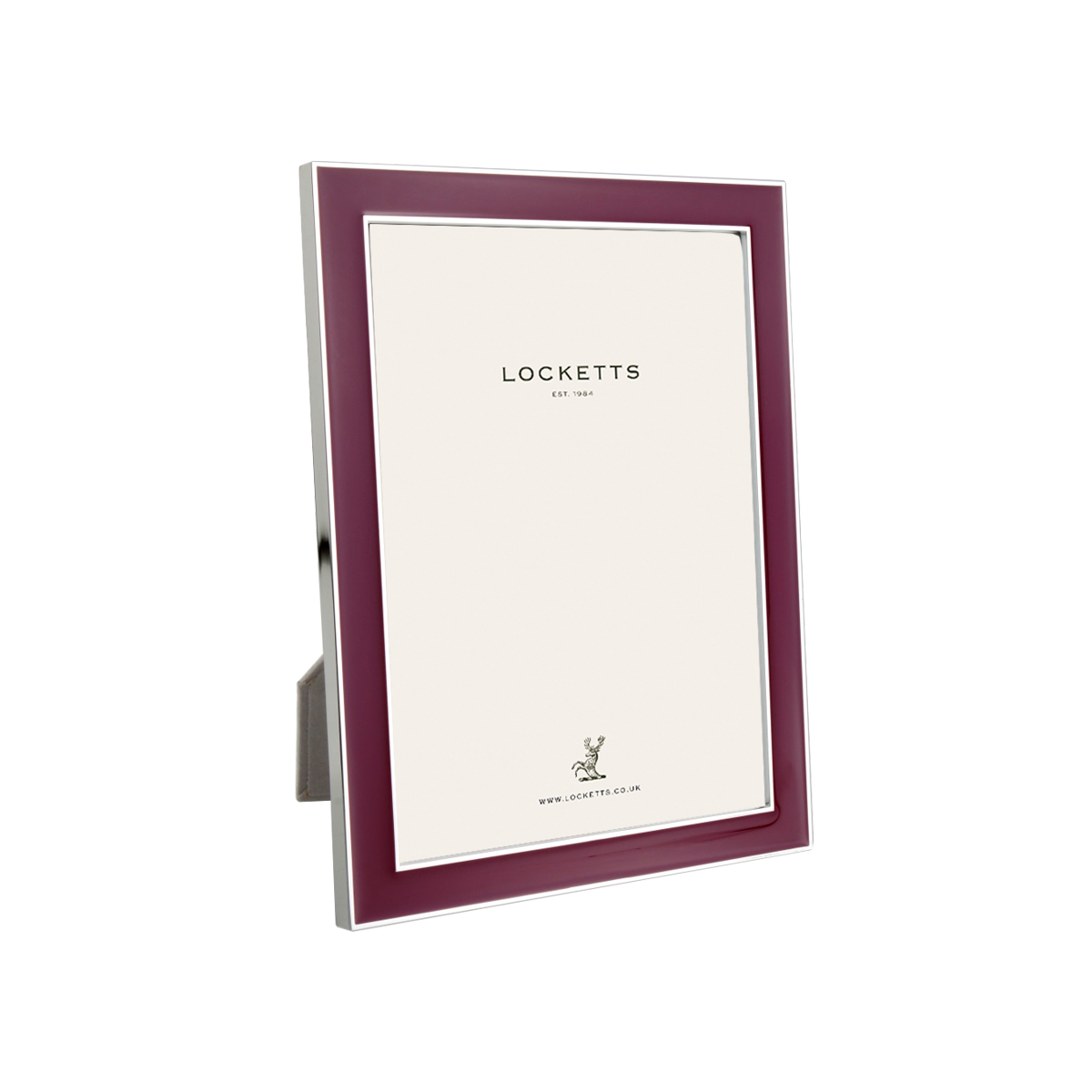 Plum Enamel Silver Frame