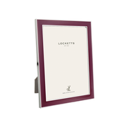 Plum Enamel Silver Frame