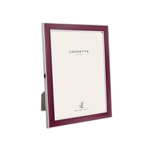Plum Enamel Silver Frame
