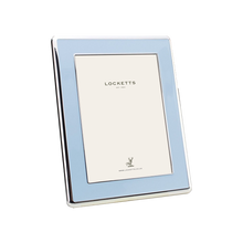 Powder Blue Enamel & Silver Curve Frame