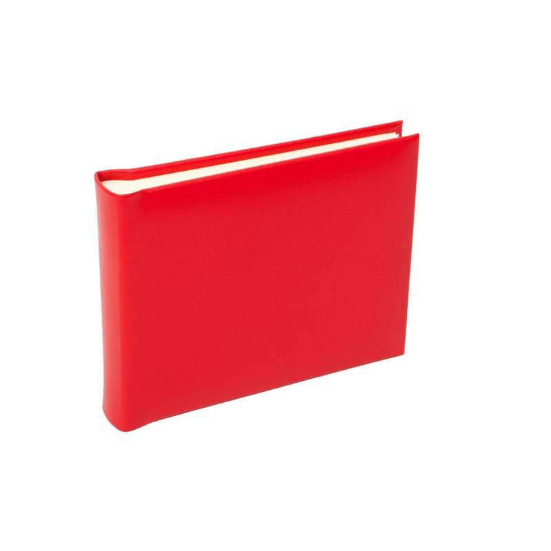Small Leather Photo Album Red