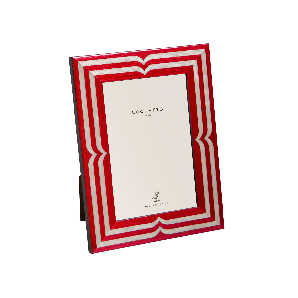 Red Wavy Inlay Photo Frame