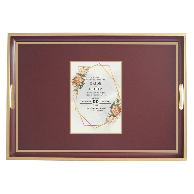 Small Wedding Invitation Tray Red