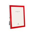 Red Enamel & Silver Frame