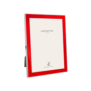 Red Enamel & Silver Frame