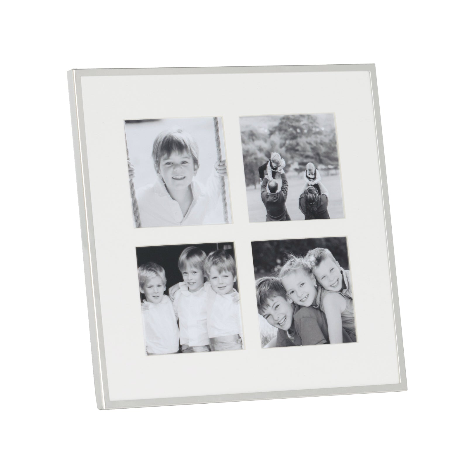 Silver Plate Thin Mounted Collage Photo Frame