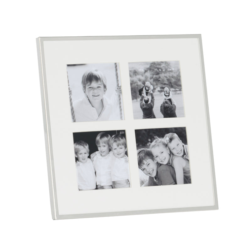Silver Plate Thin Mounted Collage Photo Frame