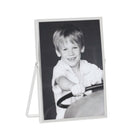Silver Plate Thin Stand Portrait Photo Frame