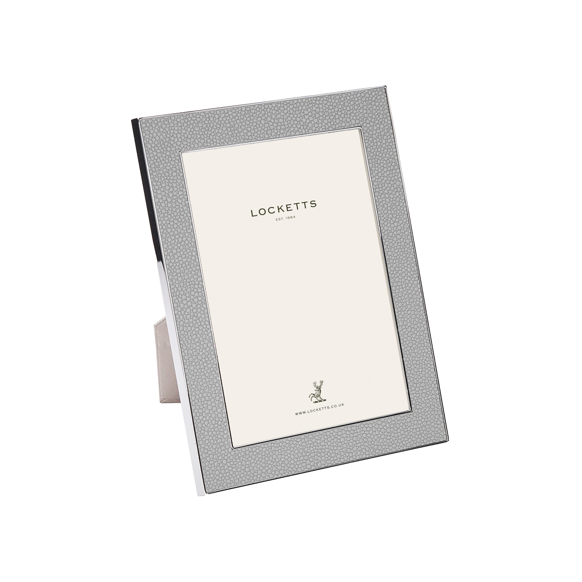 Silver Grey Shagreen Photo Frame