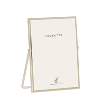 Silver Plate Thin Stand Portrait Photo Frame