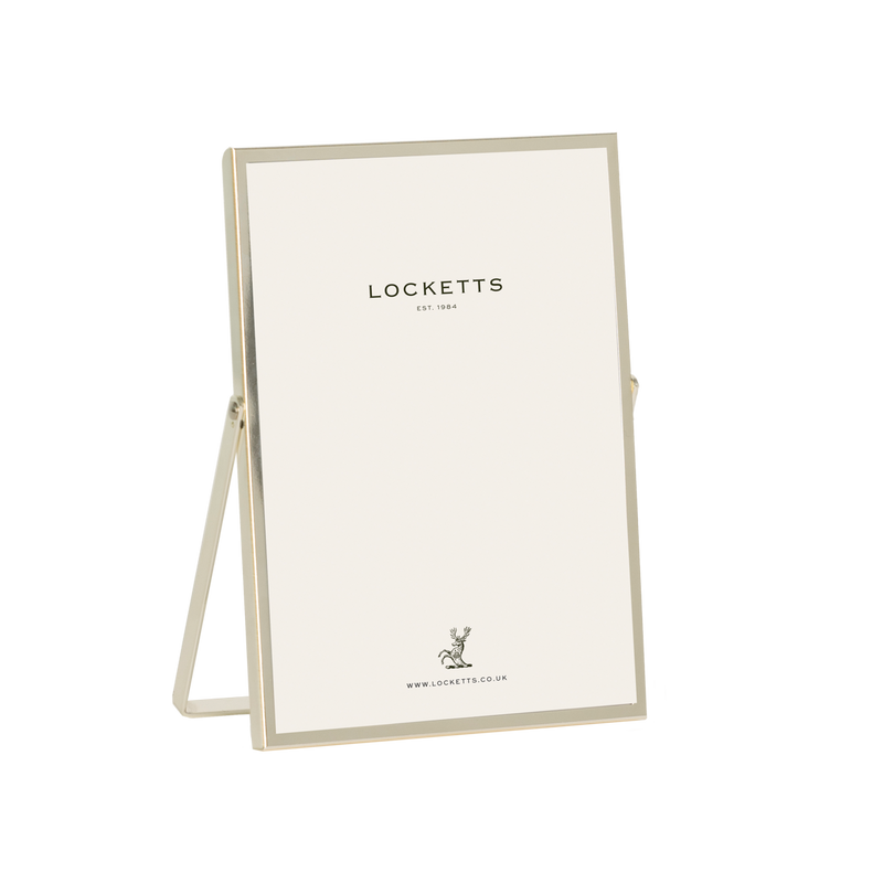 Silver Plate Thin Stand Portrait Photo Frame 6x4