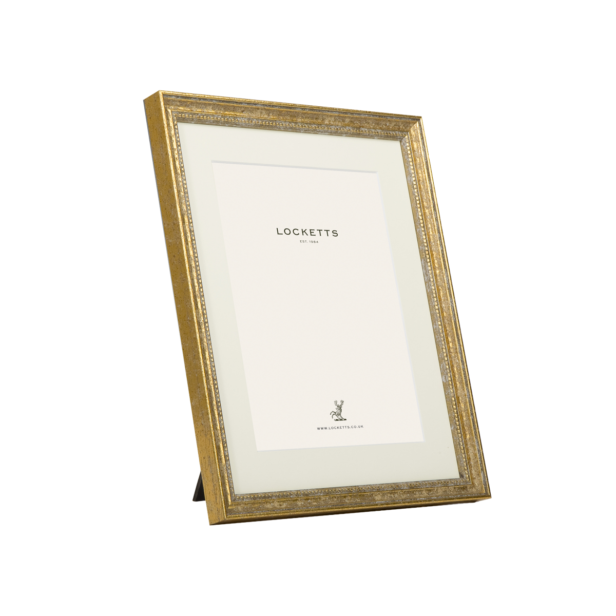 Marbled Bead Mounted Photo Frame Gold 7x5